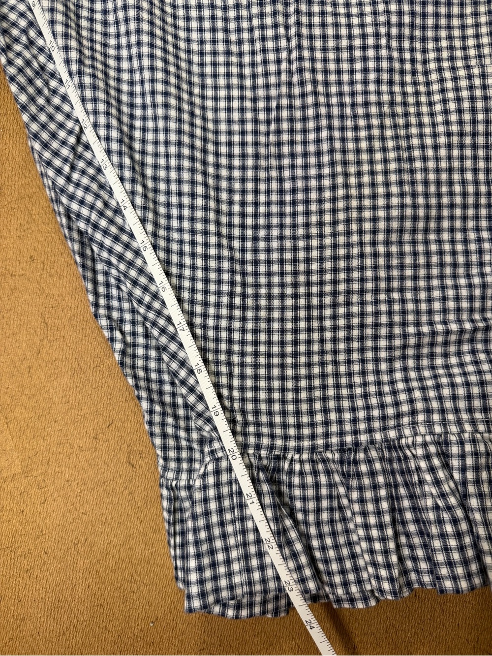 Sonderhaus Blue Plaid Boxer Pants 3XL Cotton Ruffle Hem - Picture 11 of 11